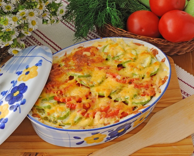 Gratin de paste cu dovlecei