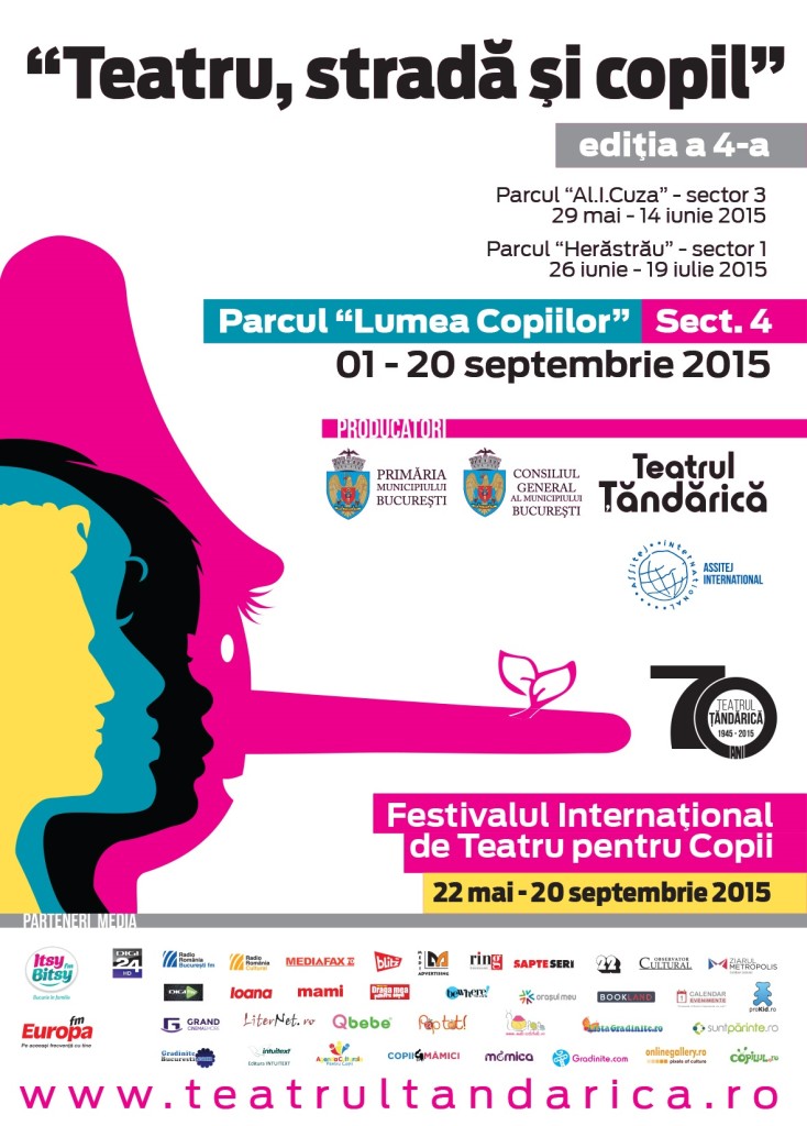 Afis TEATRU STRADA SI COPIL 2015 lumea copiilor